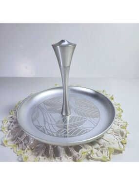 Vintage Mid Century Handled Serving Tray Leaves Aluminium Canada